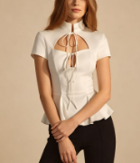 Blouses - IG 2026 レディース 水玉模様 シースルーブラウス クルーネック