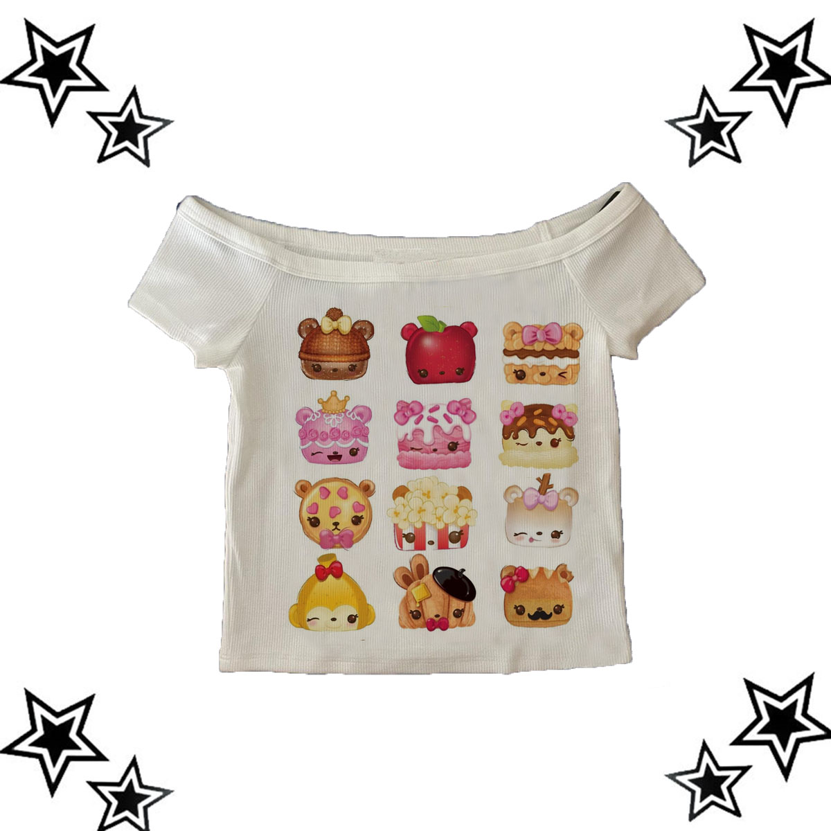 Y2K Graphic Baby Tee Crop - Y2K風ヴィンテージストリート系グラフィックプリントグランジTシャツ、キュートでスリムなクロップトップス、ゴシックエモパンクベイビーTシャツ