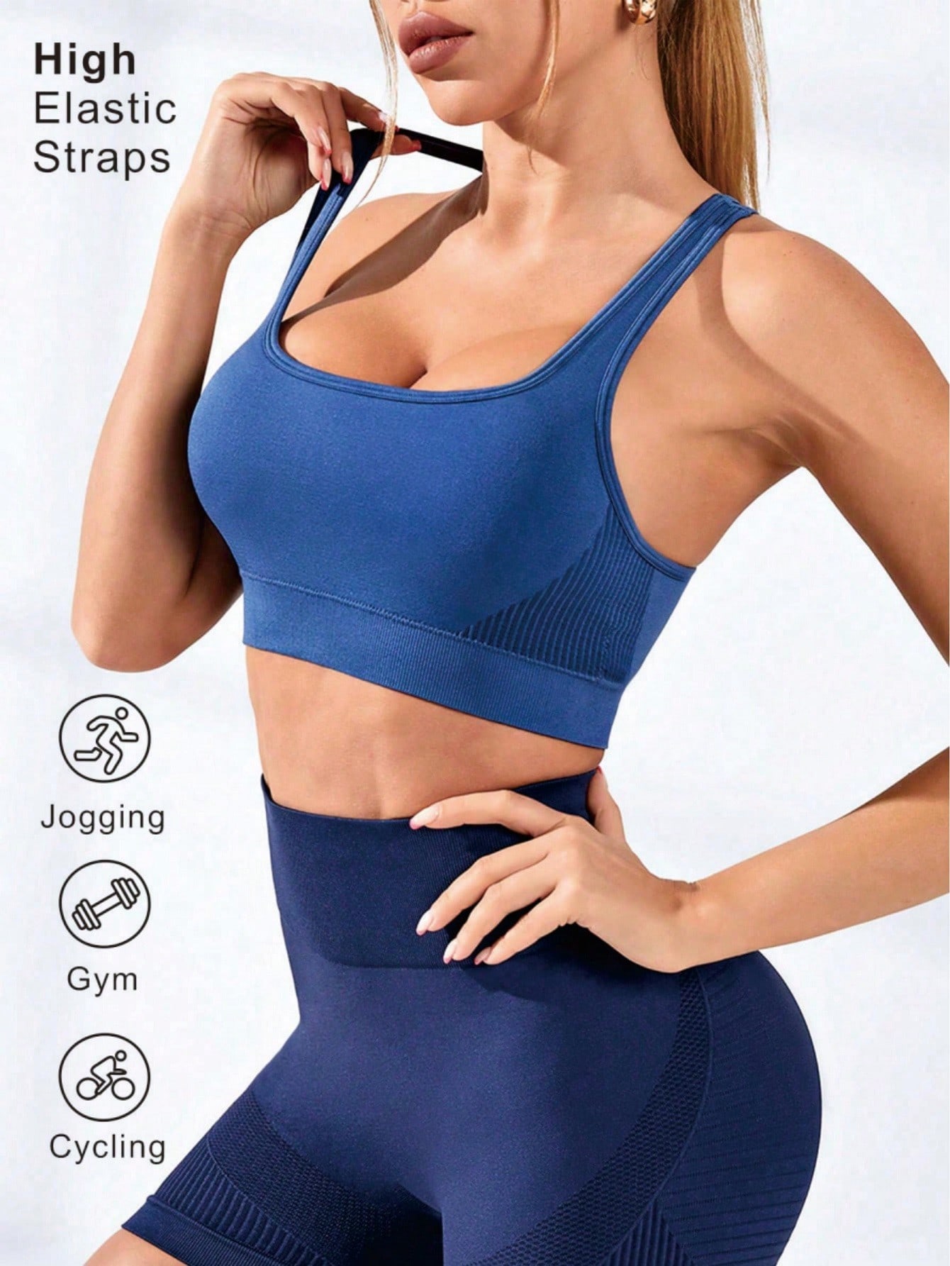 レディース レーサーバック スポーツブラ シームレス リブ編 - Seamless Ribbed Workout Tank Top のレビューと価格