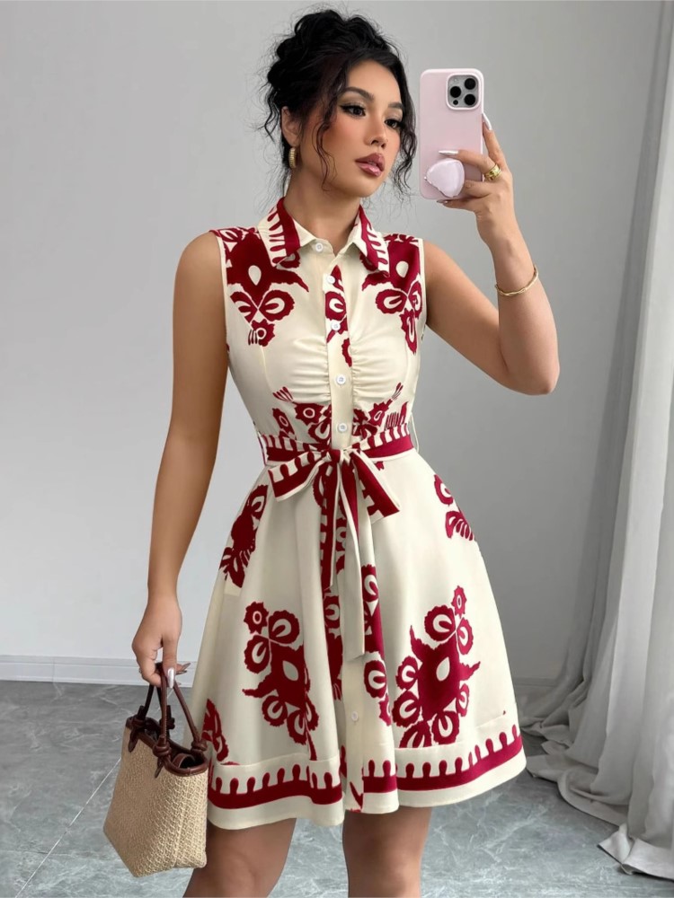 夏の新ファッションカジュアルドレス女性のためのエレガントな固 - French Vintage Floral Midi Dress のレビューと価格
