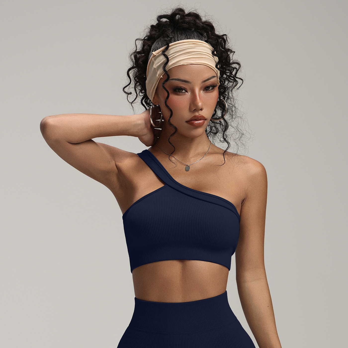 女性用ワンショルダーリブ編みスポーツブラ、セクシーなアシンメ - Seamless Ribbed Workout Tank Top のレビューと価格