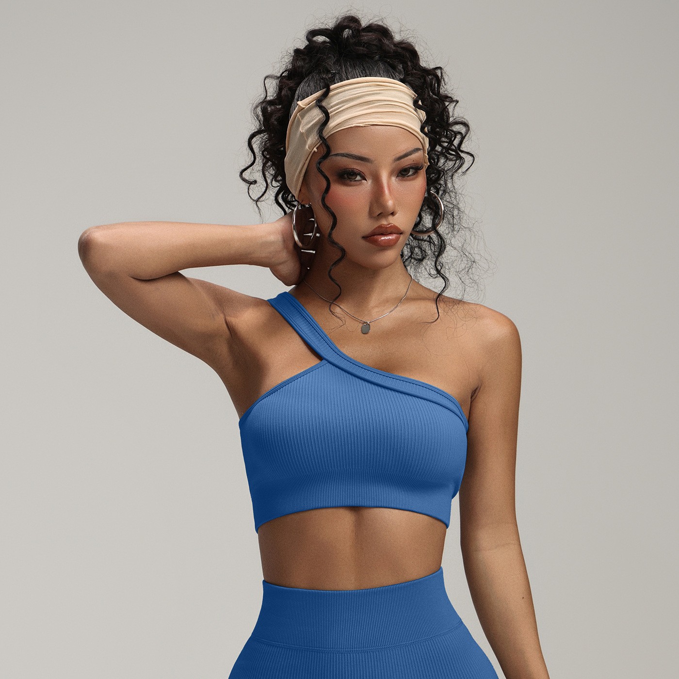 女性用ワンショルダーリブ編みスポーツブラ、セクシーなアシンメ - Seamless Ribbed Workout Tank Top のレビューと価格