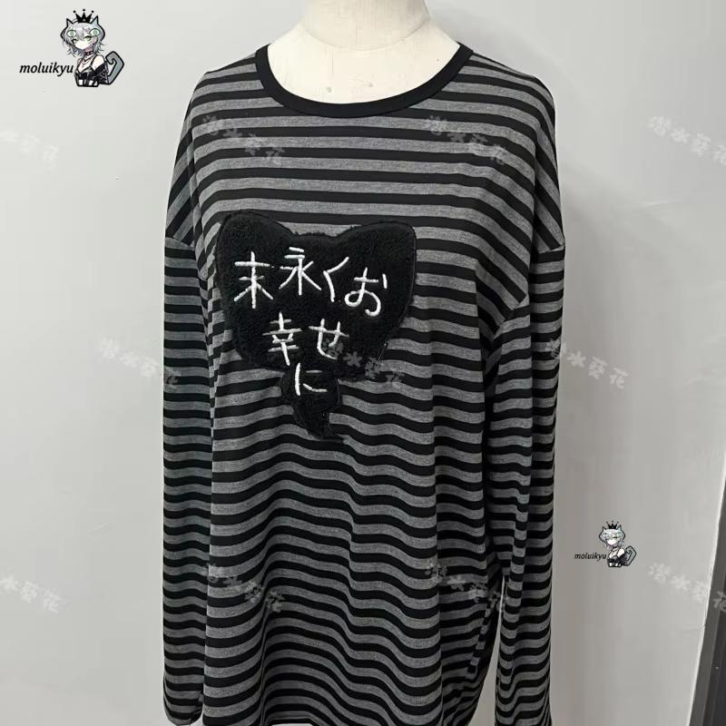 Y2K アメリカンパンクヴィンテージ O ネック長袖シャツオ - Blouses のレビューと価格