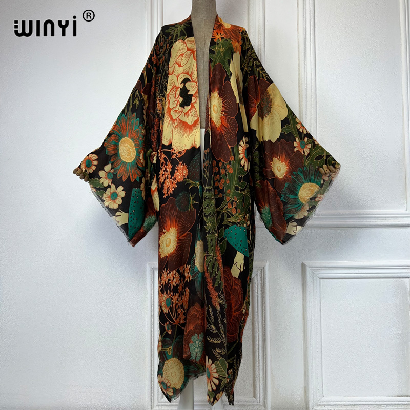 WINYI アフリカファッション 夏用着物マキシドレス ビー - Boho Summer Beach Maxi Dress のレビューと価格