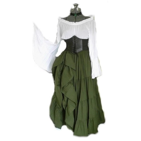 ハイウエスト、長袖、フレア袖のコートスタイル。文学的な雰囲気 - Dresses のレビューと価格