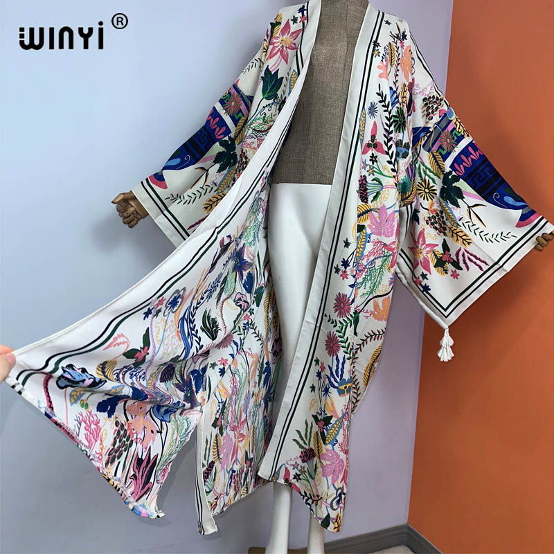 Winyi-ビーチ用の着物,自由奔放に生きるスタイル,長袖, - Boho Summer Beach Maxi Dress のレビューと価格