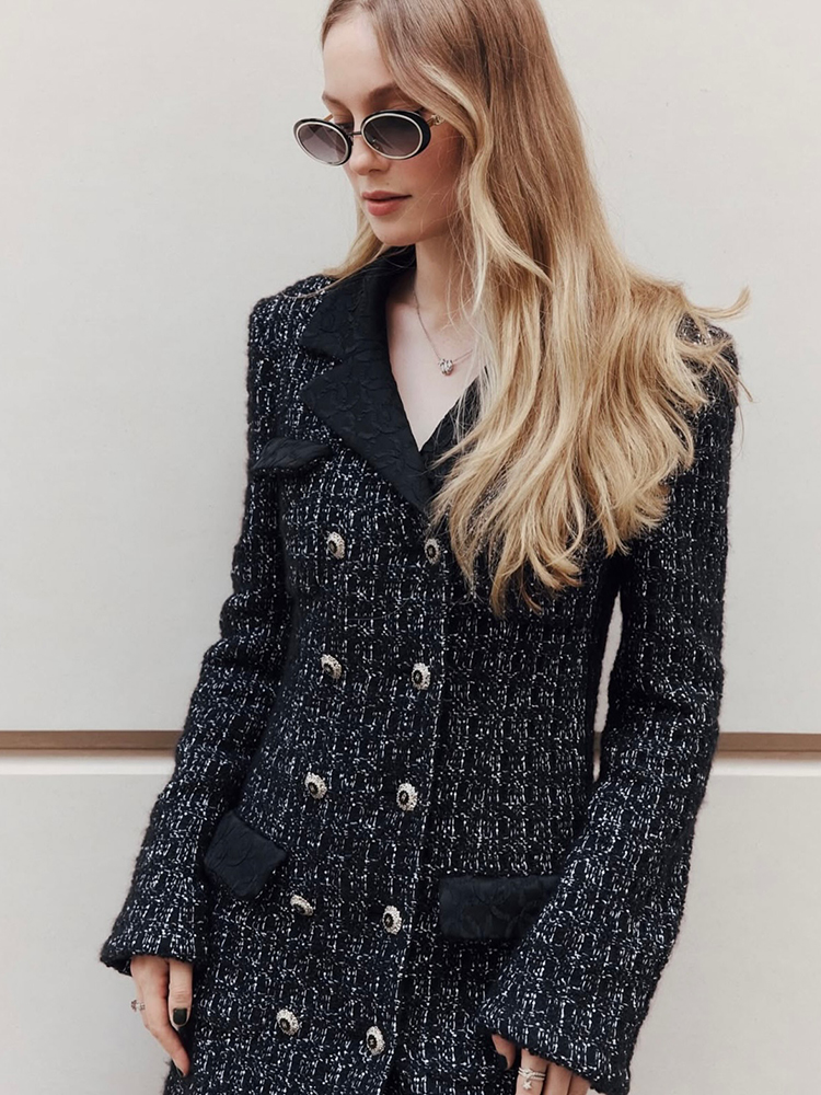 VC レディース ツイード ブレザー ドレス セット メッシ - Tweed Two Piece Blazer Dress のレビューと価格
