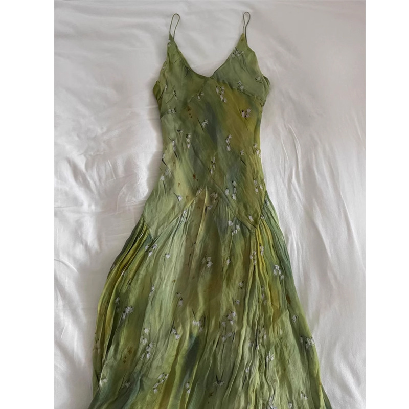 2025年新作 ヴィンテージ エレガント フレンチフローラル - French Vintage Floral Midi Dress のレビューと価格
