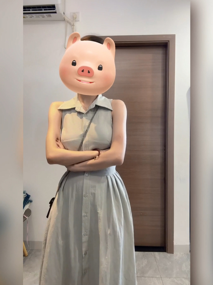XZY シックカジュアル襟付きノースリーブシャツドレス女性の - Korean Style A Line Shirt Dress のレビューと価格
