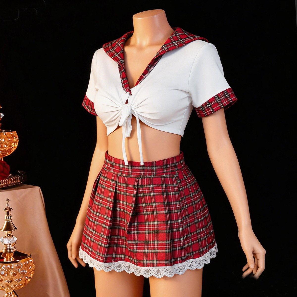 赤いセクシーなランジェリー女性ポルノ下着セクシーなドレス学生 - Lingerie のレビューと価格