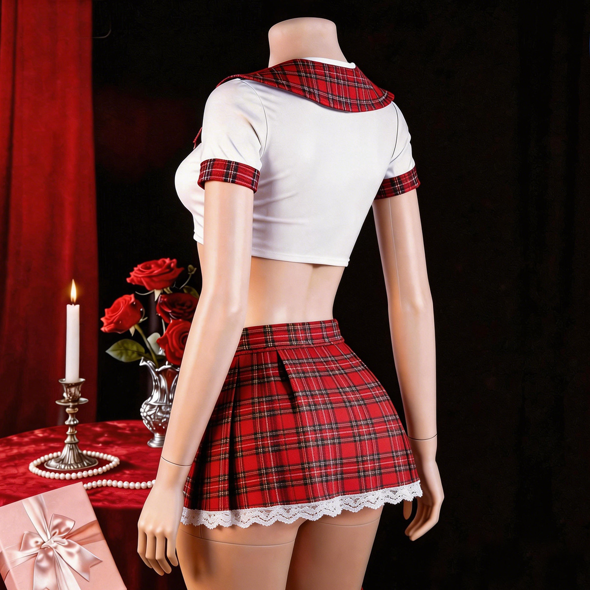赤いセクシーなランジェリー女性ポルノ下着セクシーなドレス学生 - Lingerie のレビューと価格
