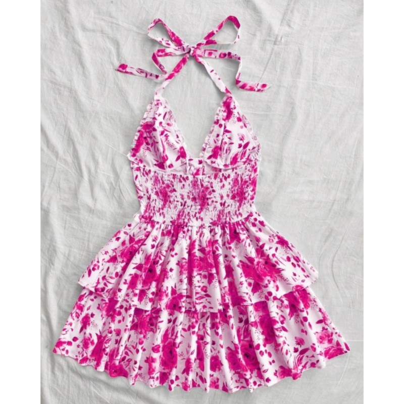 女性用バケーションスタイルレトロショートドレス ファッション - French Vintage Floral Midi Dress のレビューと価格