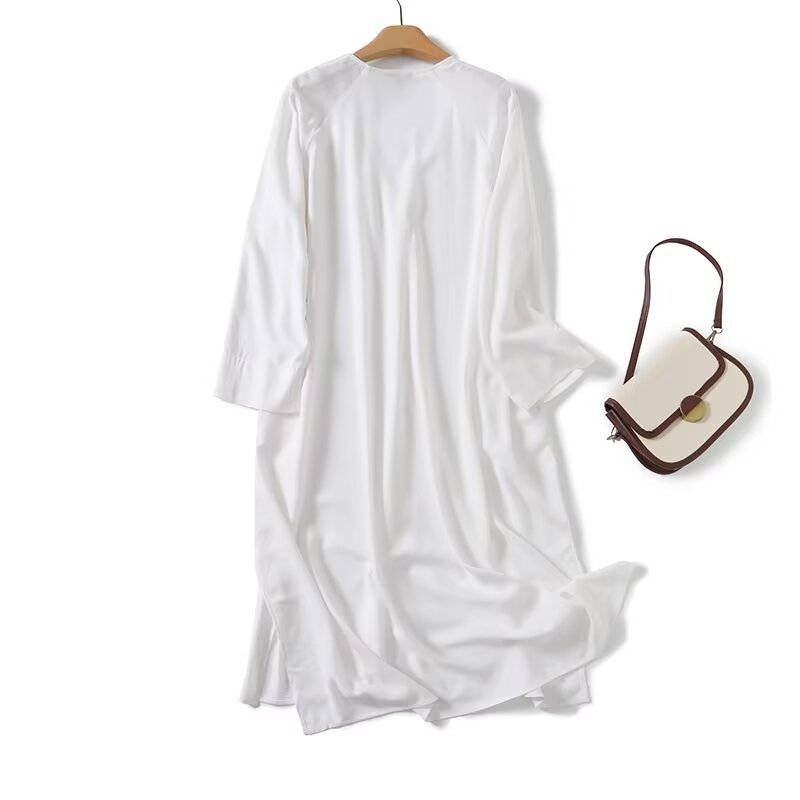 Dave & di-女性用レトロリネンミディドレス,ロングシ - Casual Loose Linen Shirt Dress のレビューと価格