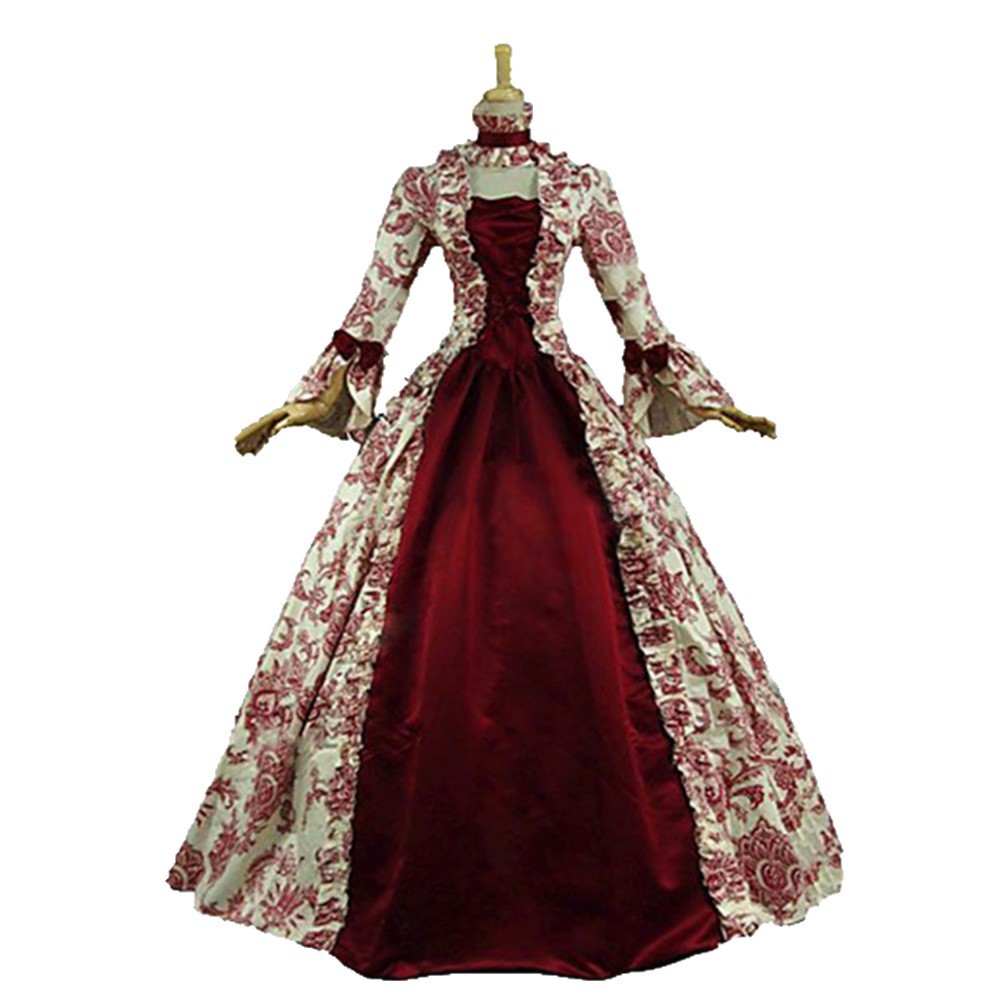 プリント柄の長袖、ハイウエスト、レトロなデザインの、ホルター - Dresses のレビューと価格