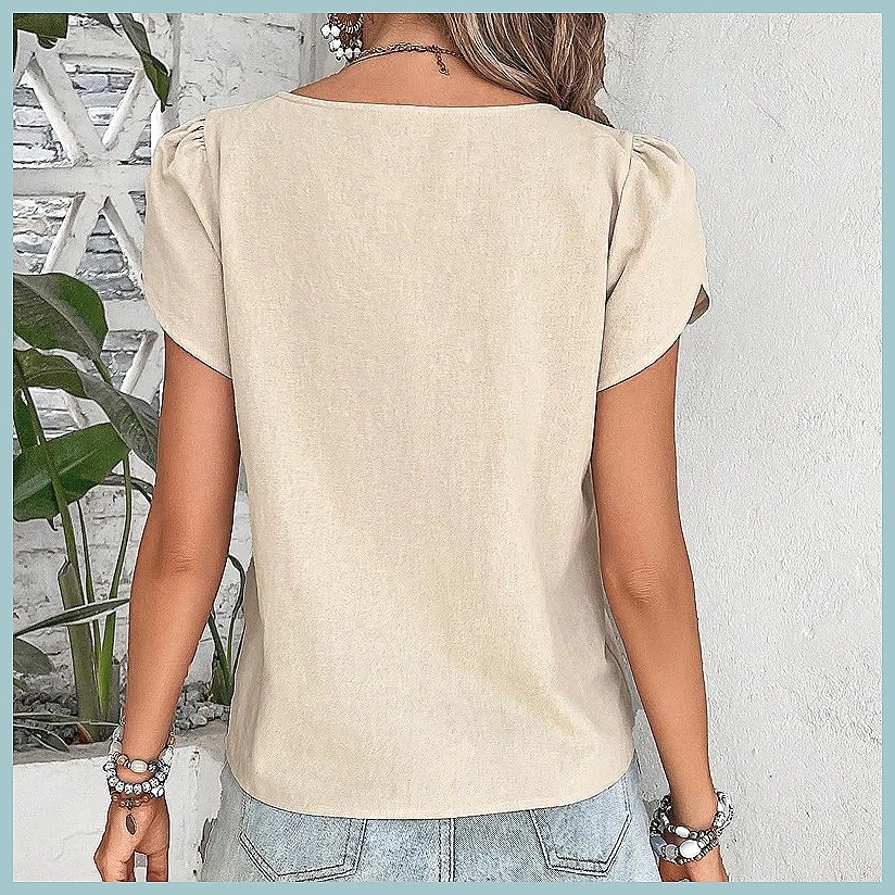 2024年夏 ヴィンテージ風 無地ブラウス レディース エレ - Blouses のレビューと価格